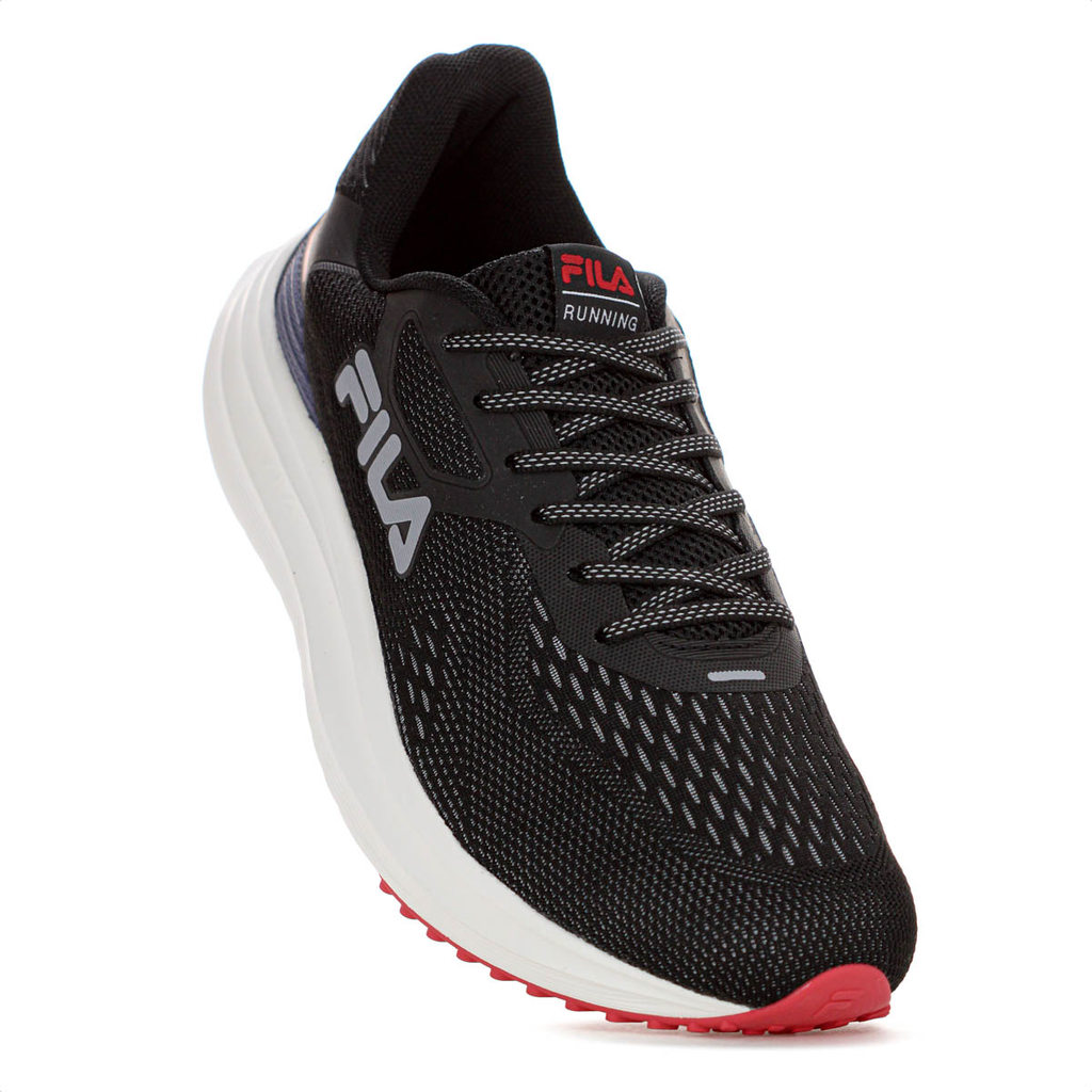 Tênis Fila Fastness Preto Vermelho e Cinza - Masculino