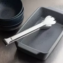 Pegador de Salada 28,5cm Aço Inox Rojemac Profissional para Servir Folhas Legumes Massas Acompanhamentos Mesa Posta Casa