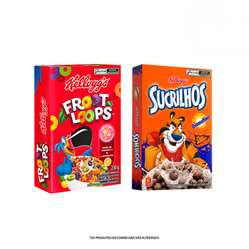 Combo Cereal Froot Loops 230g + Cereal Sucrilhos Ovomaltine 200g