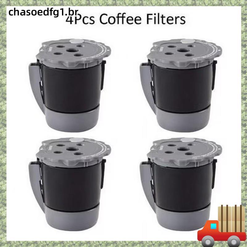 Filtro De Café 4 Peças Universal Para Cafeteira Pod Moído Reutilizável