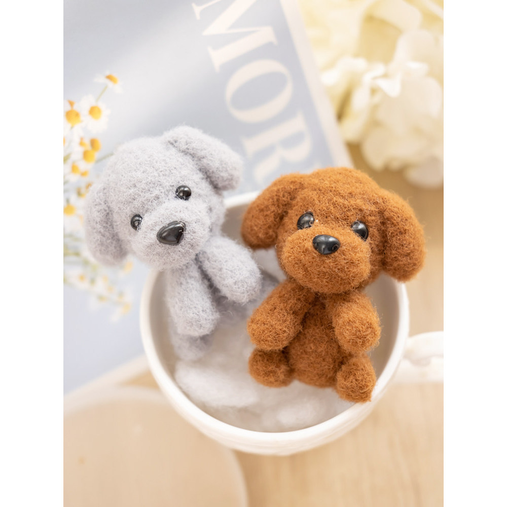 Fat Komori feito à mão Marshmallow Teacup cão boneca tempo de passagem feito à mão diy tricô Material pacote lã