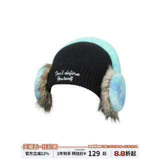Guuka Street Wear preto Earmuffs chapéu de malha masculino cor combinando boné de proteção de ouvido inverno quente fone