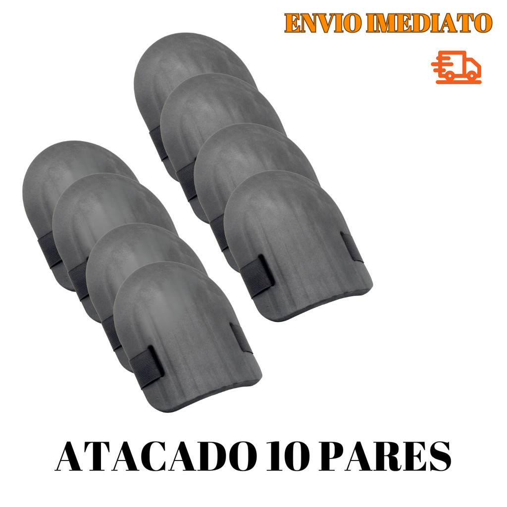 Atacado 10 pares Joelheira de Proteção Trabalho Pedreiro Obra Piso Azulejo Cimento EVA Reforçada Profissional Conforto