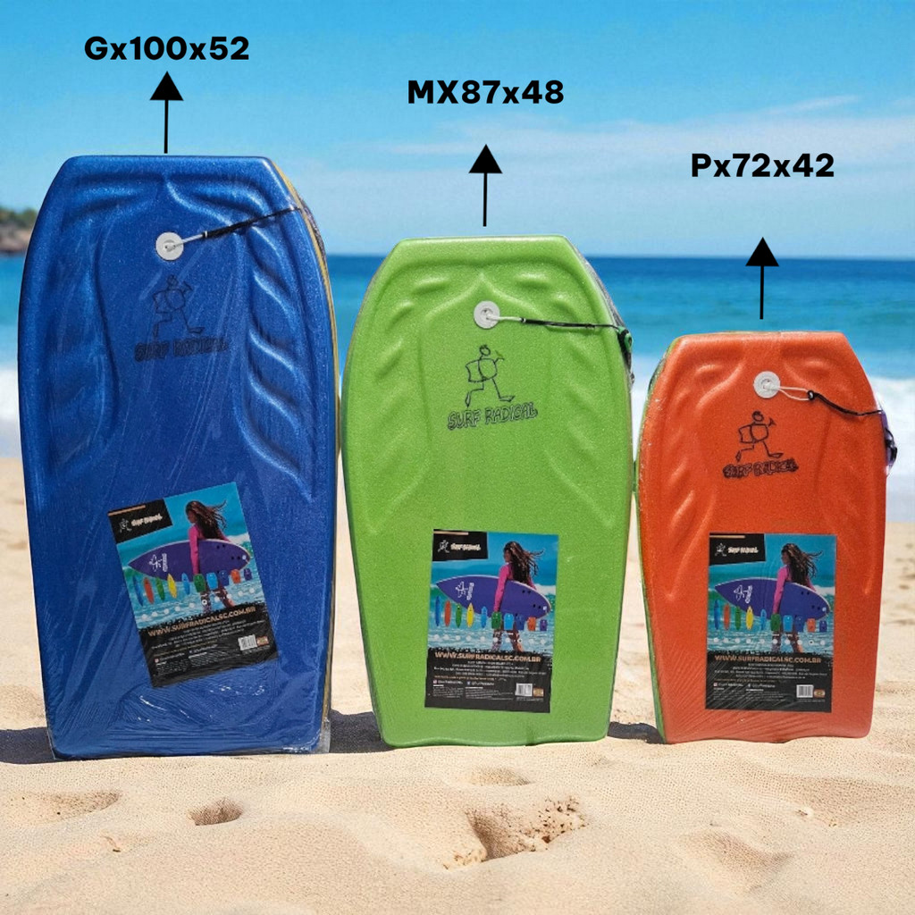 Prancha Bodyboard Surf Radical Grande 100x52x06 Praia Piscina em Oferta na Shopee
