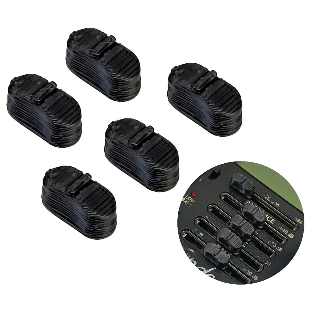 Knob Deslizante para Médio Grave Agudo Volume para Preamp Equalizador Afinador Captador para Violão Viola Cavaquinho 5un