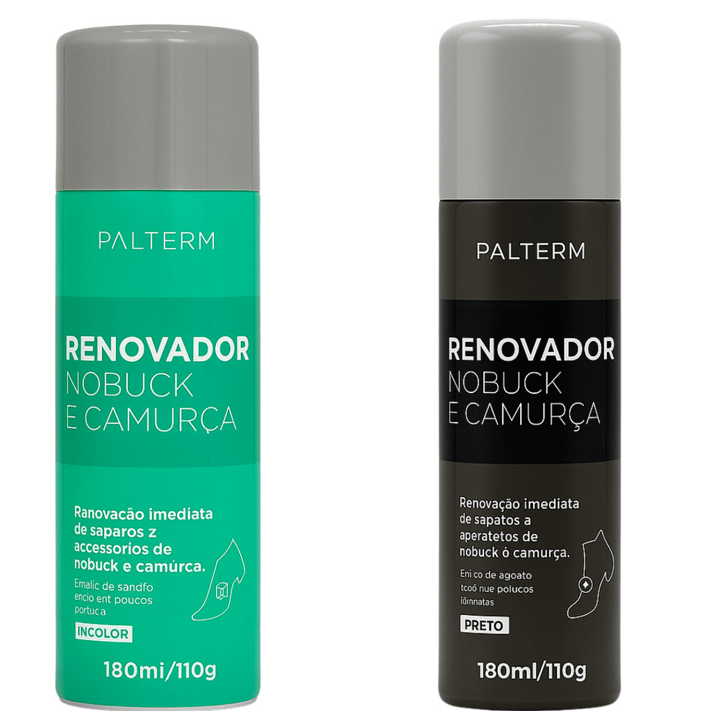Kit Renovador Incolor e Preto Nobuck e Camurça Calçados