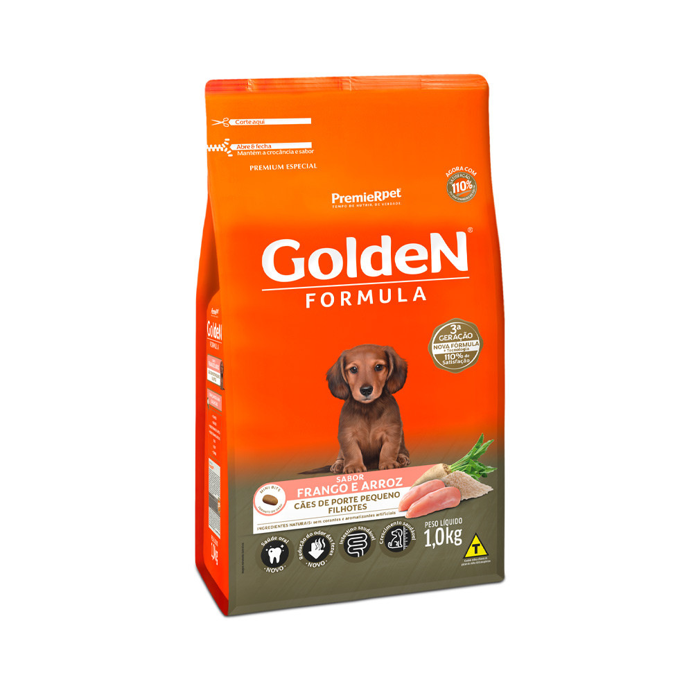 Ração Golden Filhote Cães Frango Mini Bits 1Kg