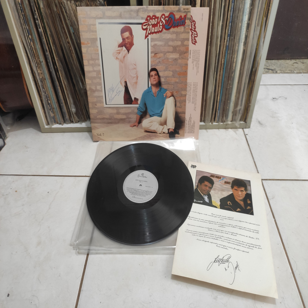 VINIL João Paulo e Daniel vol 7 1996 encarte e release