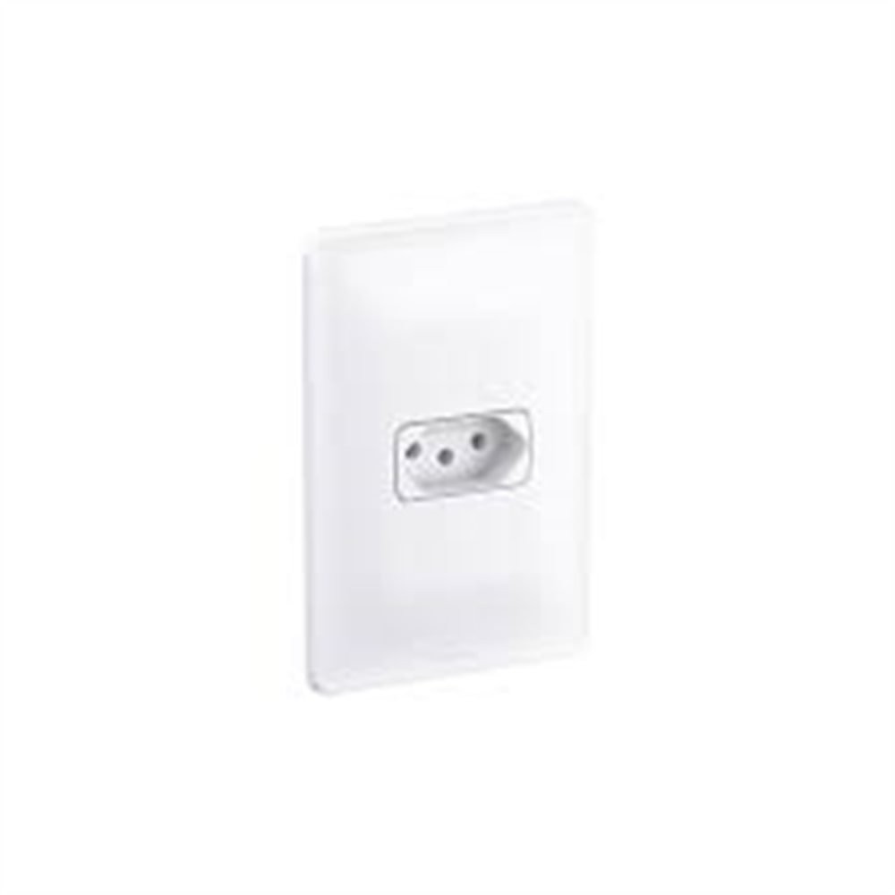 Tomada Pial Zeffia  2P + T 10A 250V Com Placa Branca