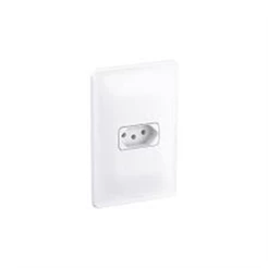 Tomada Pial Zeffia 2P + T 10A 250V Com Placa Branca