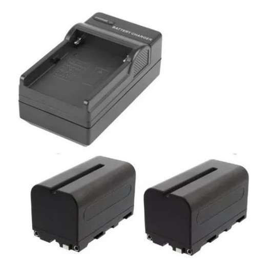 Kit 2 Bat. Np - F970 + 1 Carregador P/ Led Yn300 Yn600 Yn608