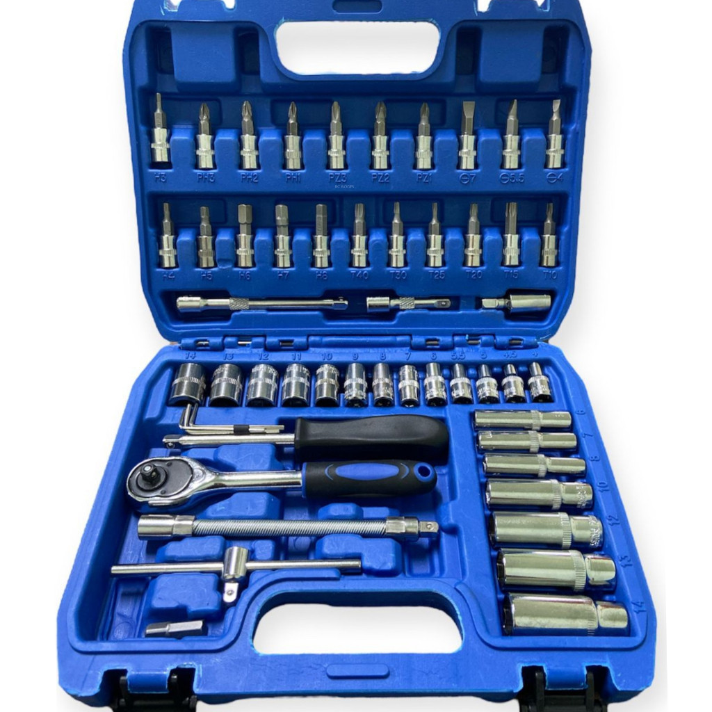 Jogo Completo De Soquete 53 Peças 1/4 Catraca Chave Allen Com Maleta em Oferta na Shopee