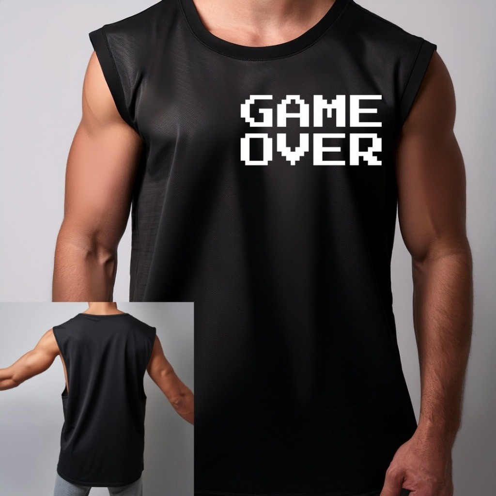 Camiseta Oversized  Regata Camisa Oversized  cavada   Academia game over