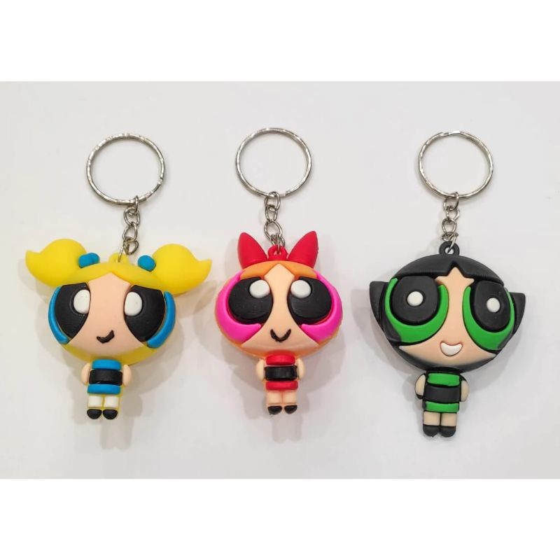 Chaveiro 3D Meninas Super Poderosas Lindinha Docinho Florzinha Colecionável Desenho Animado