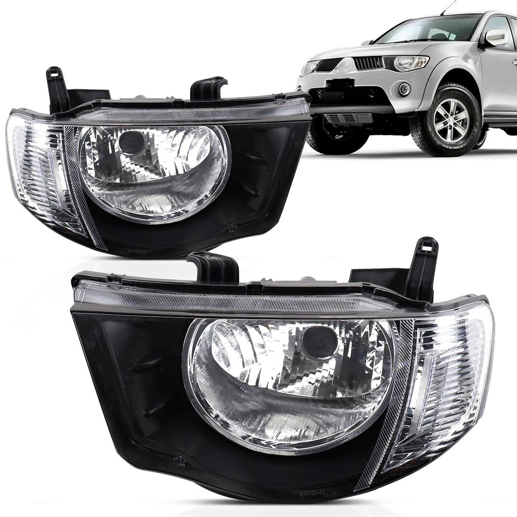 Par Farol L200 Triton 2008 2009 2010 2011 2012 2013 2014 2015 2016 Pisca Cristal em Oferta na Shopee