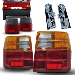 Lanterna Traseira + Circuito Uno 1984 A 2004 Fumê Ou Tricolor