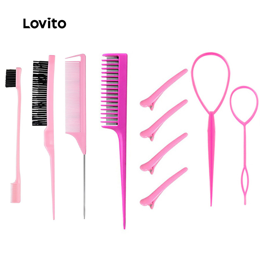 Lovito Conjunto de 10 Pentes para Cabelo Ferramentas de cabelo LFASCS746 em Oferta na Shopee