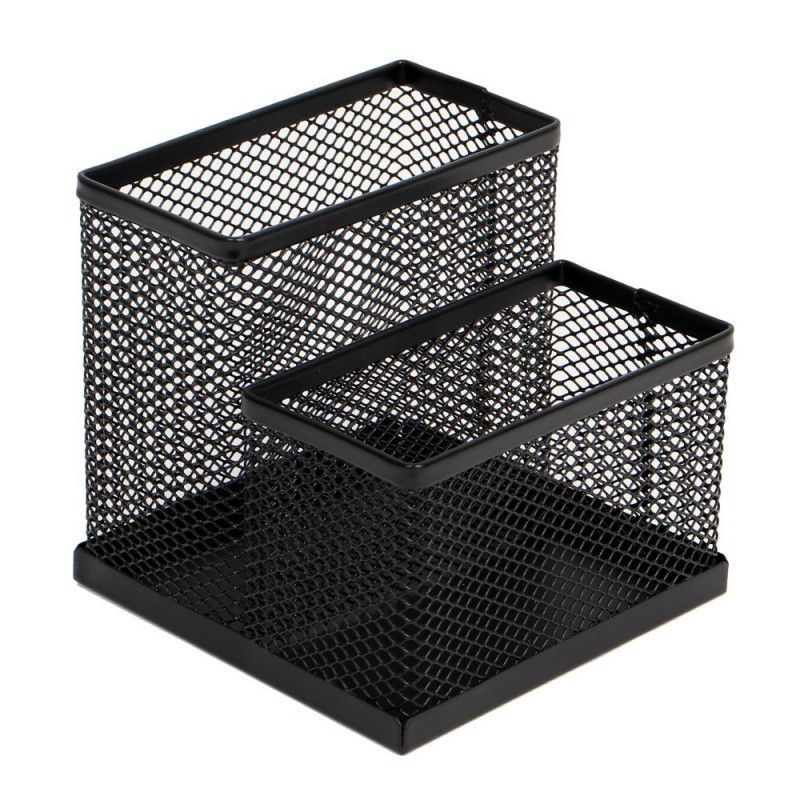 Organizador de Mesa Aramado Para Canetas Lápis Papeis Ou Pinceis 2 Divisórias