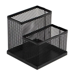 Organizador de Mesa Aramado Para Canetas Lápis Papeis Ou Pinceis 2 Divisórias