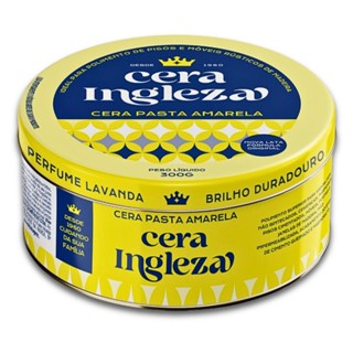 Cera Pasta 300g Ingleza Amarela Brilho Aplicável em Madeira em Oferta na Shopee