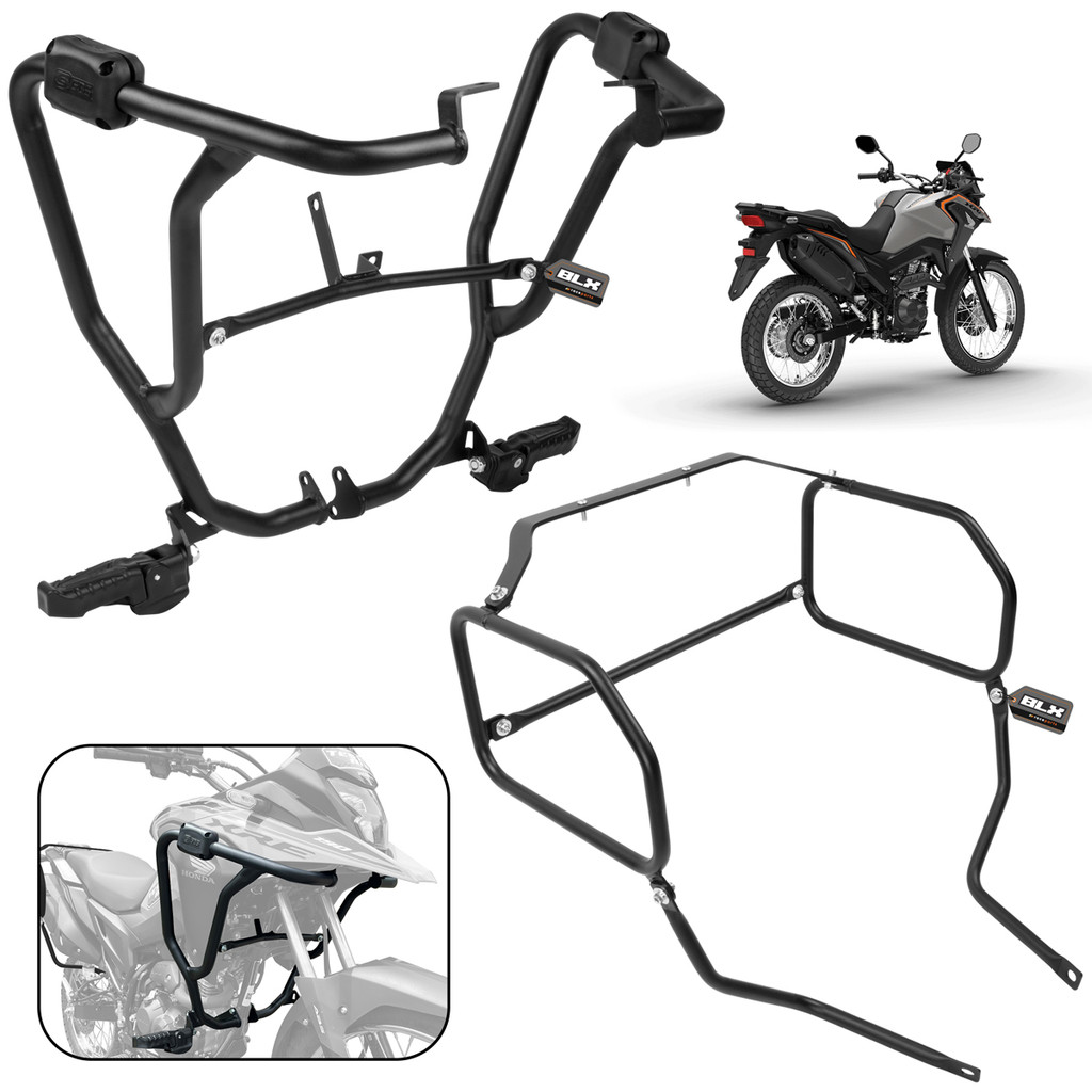 Kit Proteção De Carenagem + Afastador Alforge Honda Xre 190 (2025... Gbs