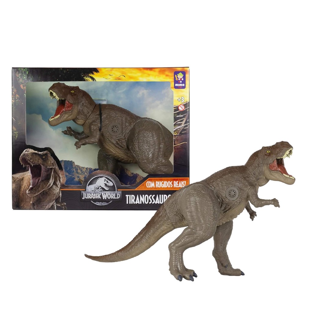 Brinquedo Infantil Boneco T-Rex Jurassic World Gigante c/ Som Mimo Toys - 0749 em Oferta na Shopee