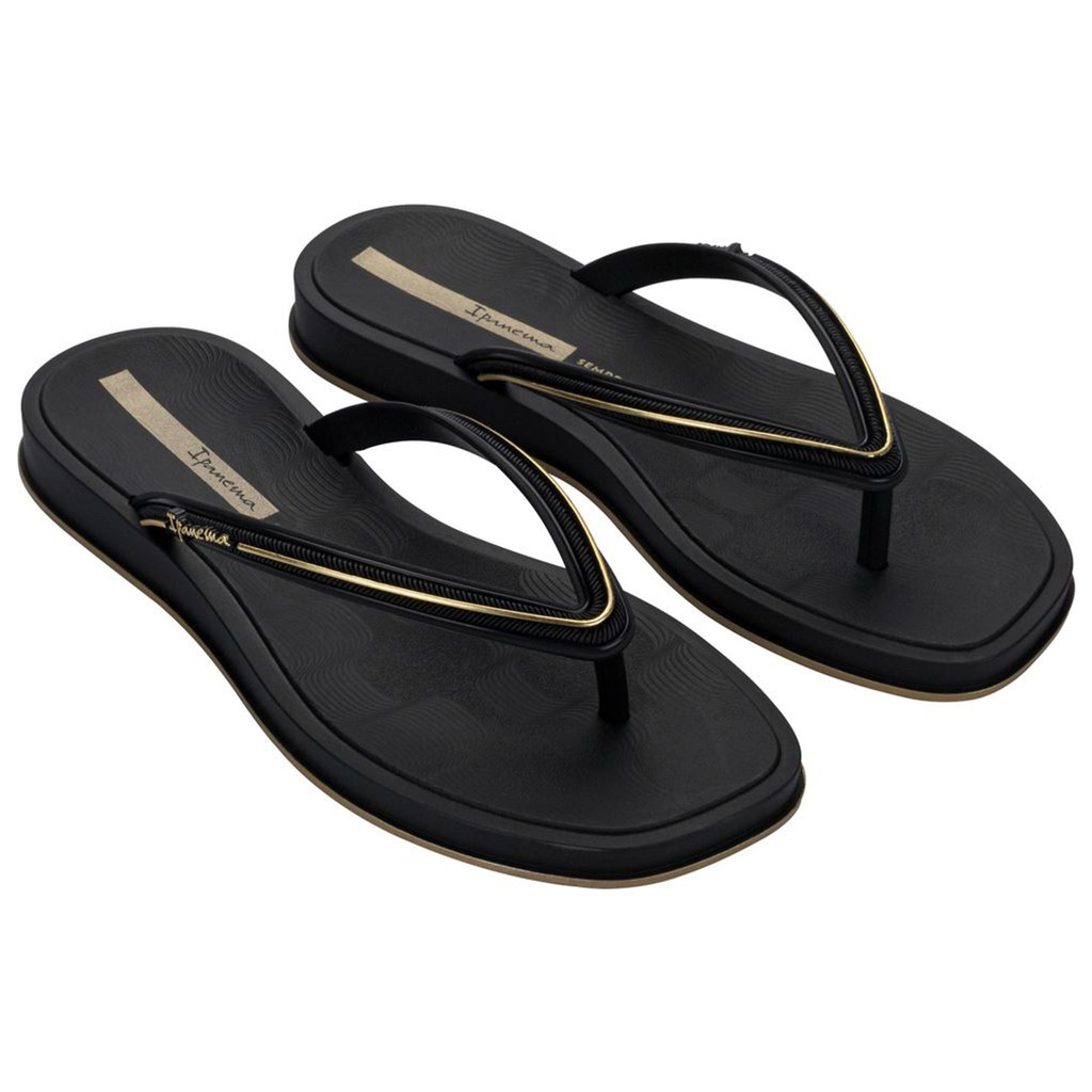Chinelo Ipanema Glow Ipanema Preto Dedo Preto Feminino Macia Leve 