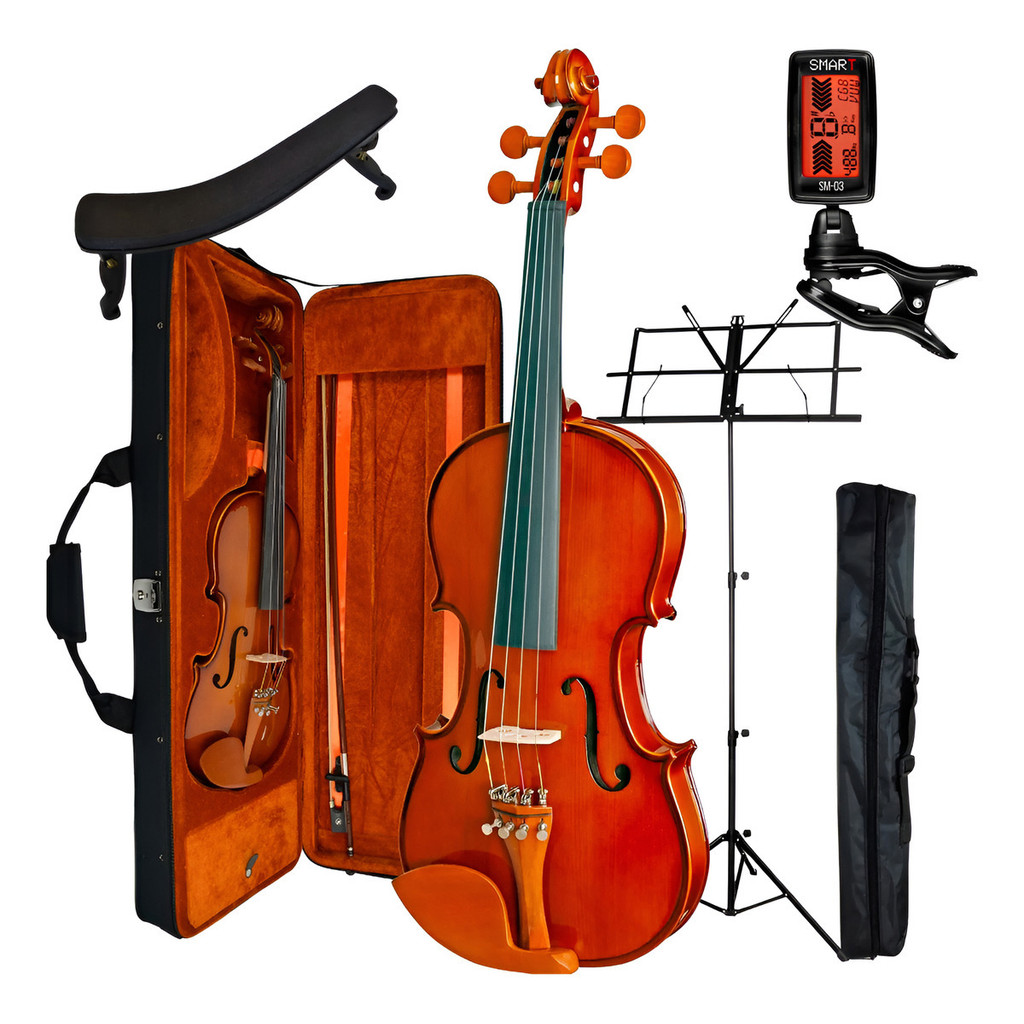 Kit Violino Eagle Ve441 4/4 + Estojo Estante Espaleira Afin
