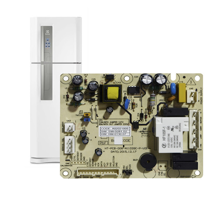 PLACA DE POTÊNCIA GELADEIRA ELECTROLUX DF51 DF51X DFN52 DF52 DFW52 DW52X DF52X A02021005 | ORIGINAL