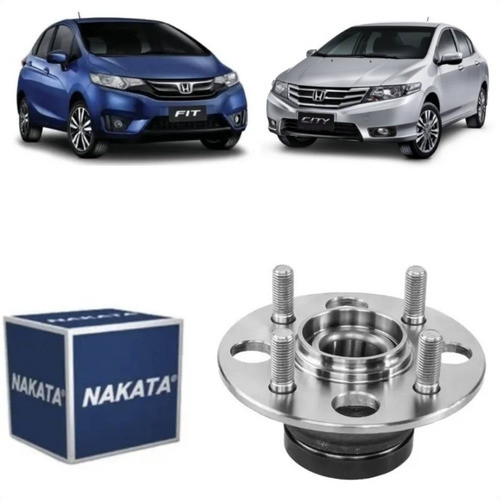 Cubo De Roda Traseiro City Fit 2009 Até 2014 Nakata Nkf8138