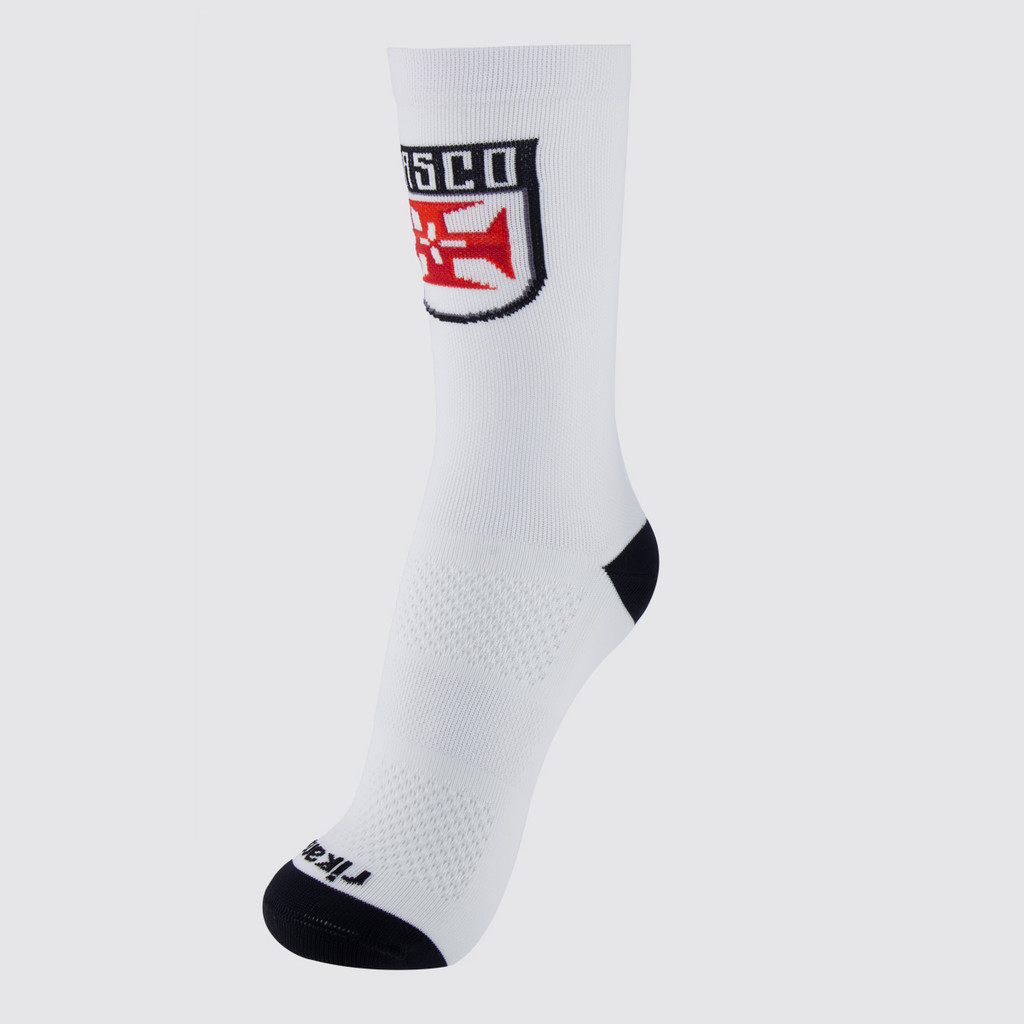 Meia Vasco Performance Cruz de Malta Branca e Preta em Oferta na Shopee
