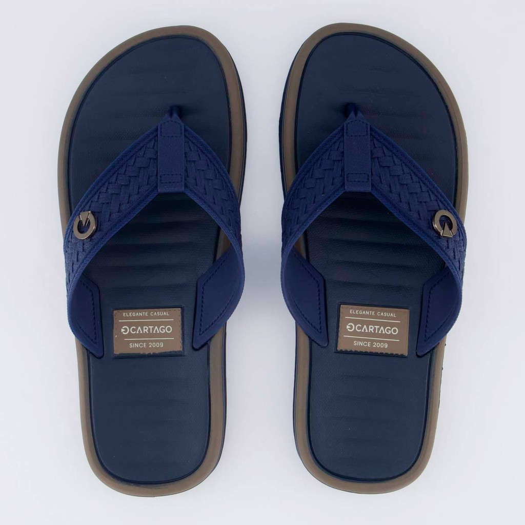 Chinelo Cartago Coimbra II Marinho e Cinza em Oferta na Shopee