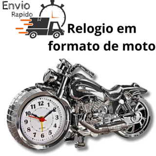 Relogio de Mesa despertador decorativo moto motocicleta motinha enfeite de mesa escritorio sala em Oferta na Shopee
