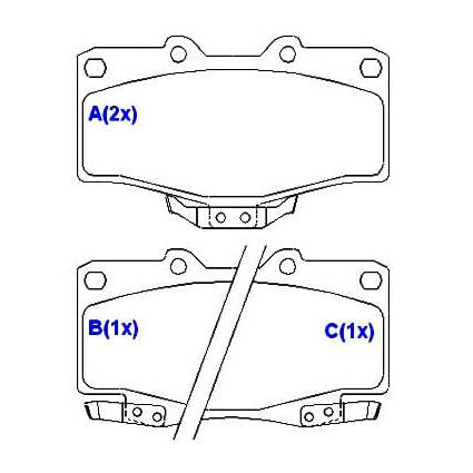 Pastilha De Freio Dianteira 4Runner Hilux Land Cruiser Taro 1989 Em Diante Hipper Freios HF5069 Sistema Sumitomo