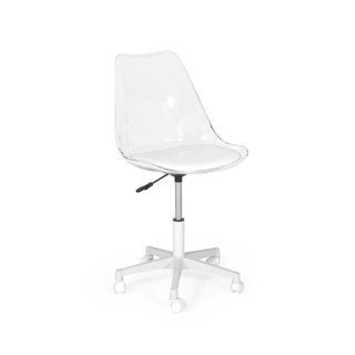 Cadeira Office Leda Acrílico Transparente Base Giratória em Oferta na Shopee