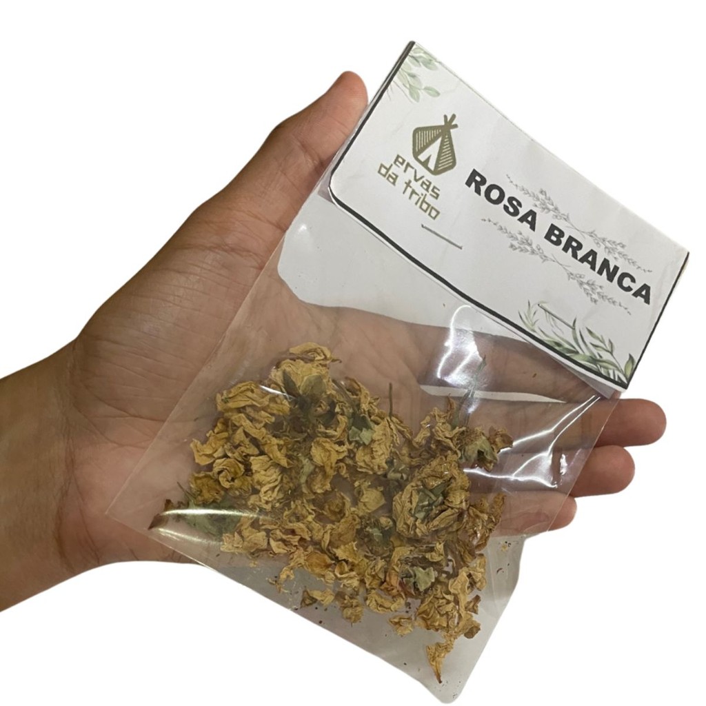 Rosa Branca Erva Banho Para Limpeza Energética e Purificação Unidade. em Oferta na Shopee