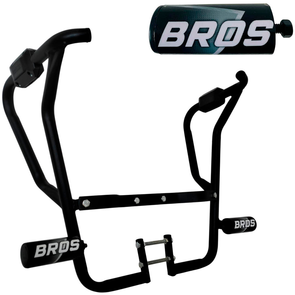 Bros 160 Modelo 2025 Protetor Carenagem Motor Tanque Preto Mata Cachorro com Pedal Slider Moto em Oferta na Shopee