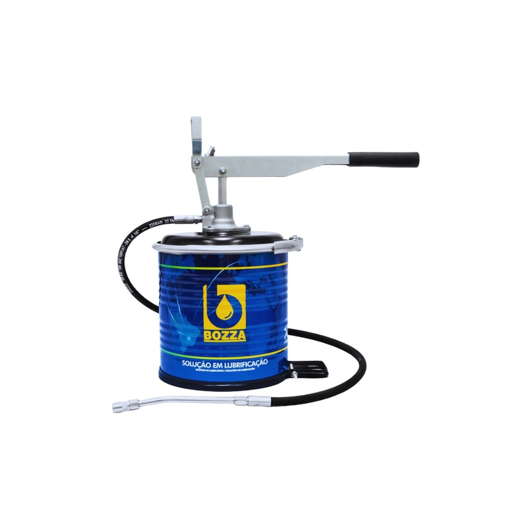 BOMBA MANUAL P/ GRAXA C/ RECIPIENTE DE 7KG - BOZZA 8522-G3