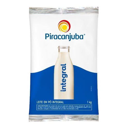 Leite em Po Integral Piracanjuba Pacote 1kg em Oferta na Shopee