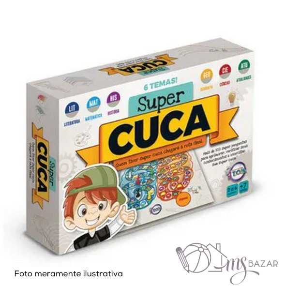 Jogo Educativo de Tabuleiro Super Cuca Com 800 Perguntas - Toia