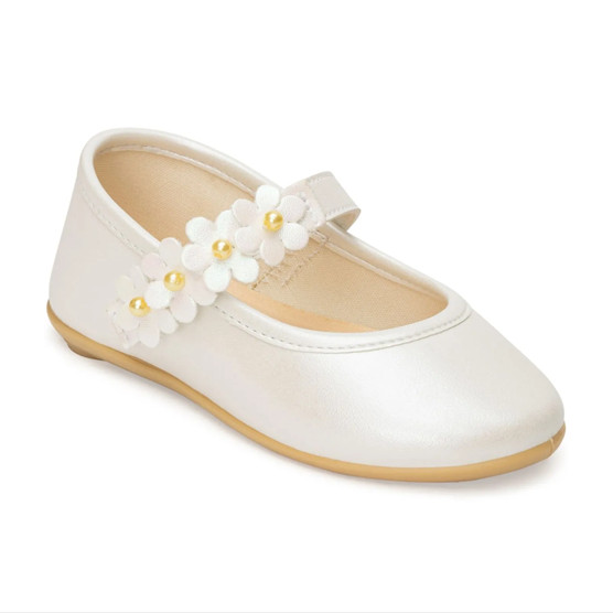 SAPATILHA BATIZADO PIMPOLHO FURTACOR FLORES E PEROLAS