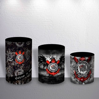 Trio Capas Cilindro de Festa Times de Futebol Capas Sublimadas Sem Suporte Decoração Diversos em Oferta na Shopee