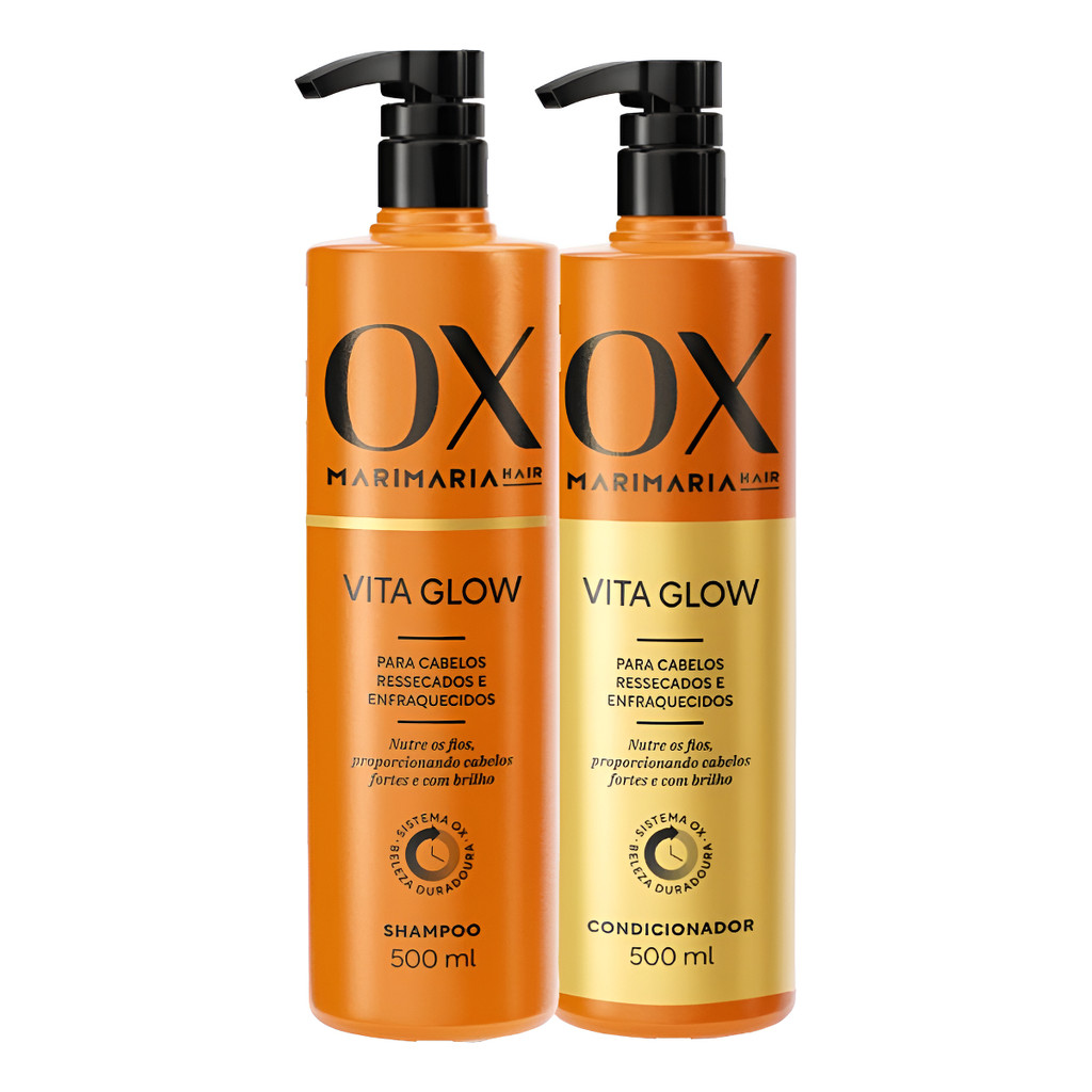 Kit Ox Mari Maria Hair Vita Glow Shampoo E Condicionador 500 Ml Tratamento Capilar em Oferta na Shopee