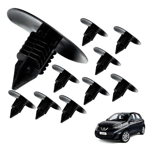 Kit 10pcs Botao Do Parabarro March/clio/duster/kangoo