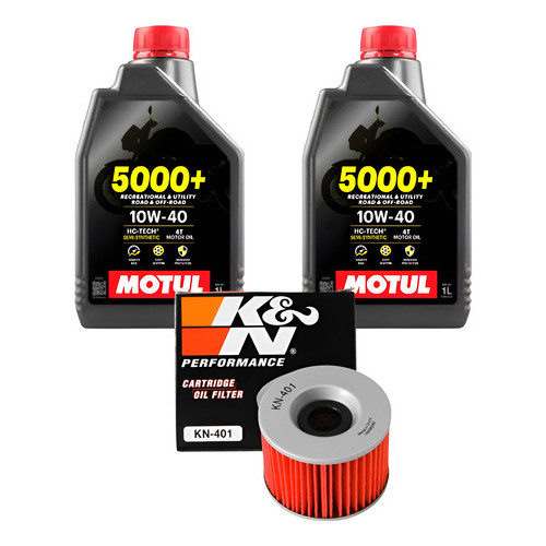 Kit Troca Óleo Motul 5000+ Filtro K&n Kawasaki Ninja 250r