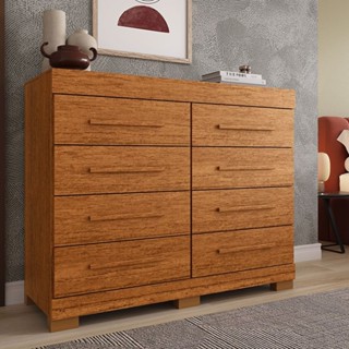 Cômoda 111,60cm 8 Gavetas 100% Mdf Lantana Espresso Móveis Cinamomo em Oferta na Shopee
