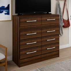 Cômoda para Quarto 8 Gavetas Imperatriz Cacau Marrom Cacau