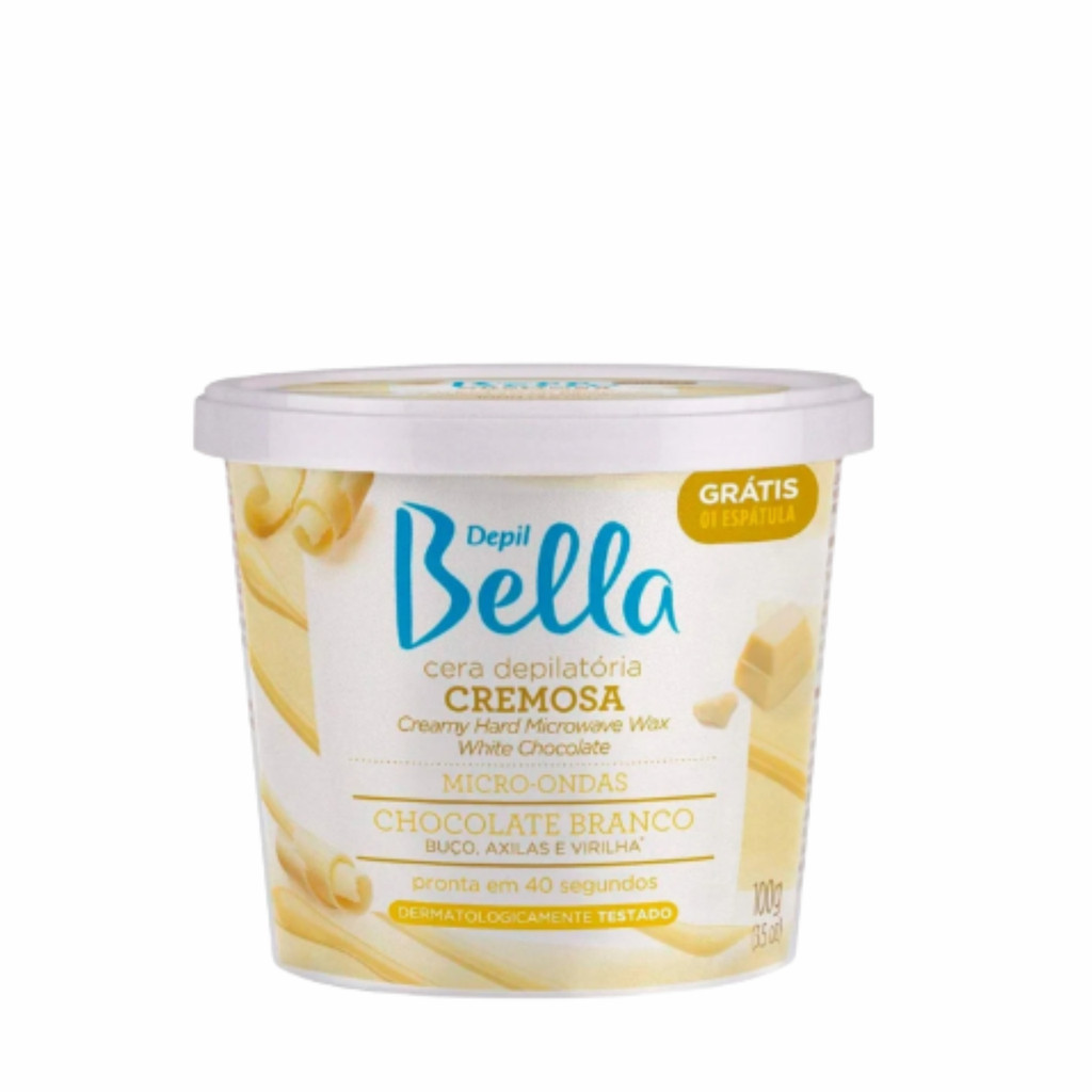 Cera Depil Bella Micro-ondas Chocolate Branco 100g