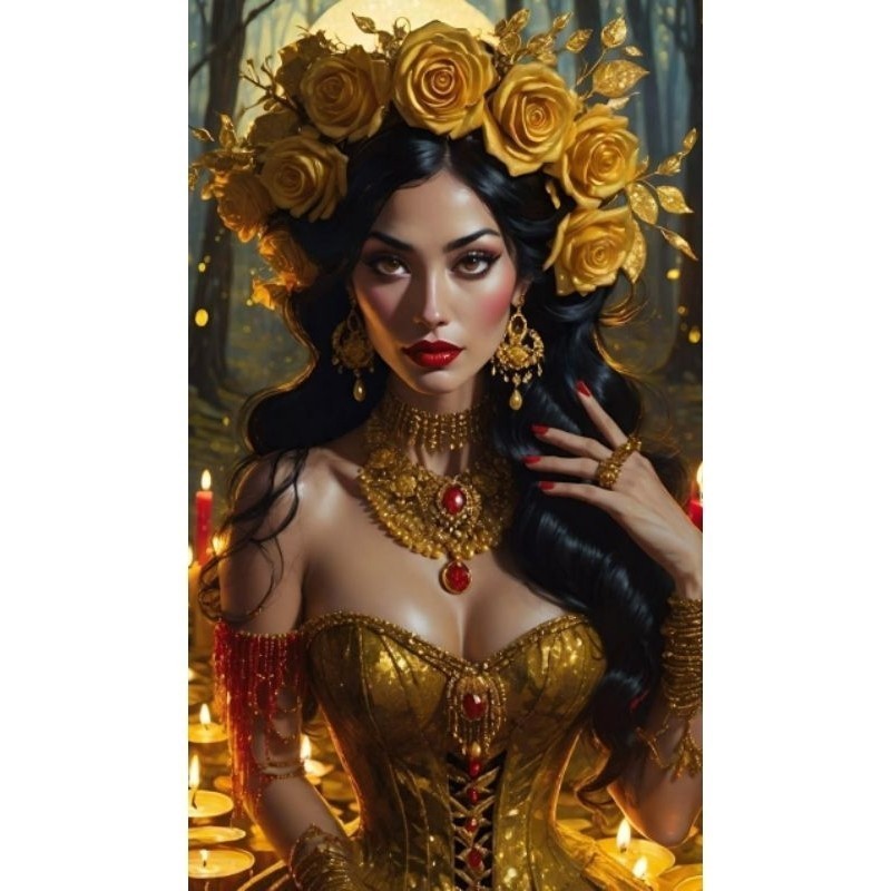 Quadro Decorativo Pombagira Do Ouro Pomba gira,pombogira, Entidade Umbanda e Candomblé Pomba gira,pombogira, Entidade Um