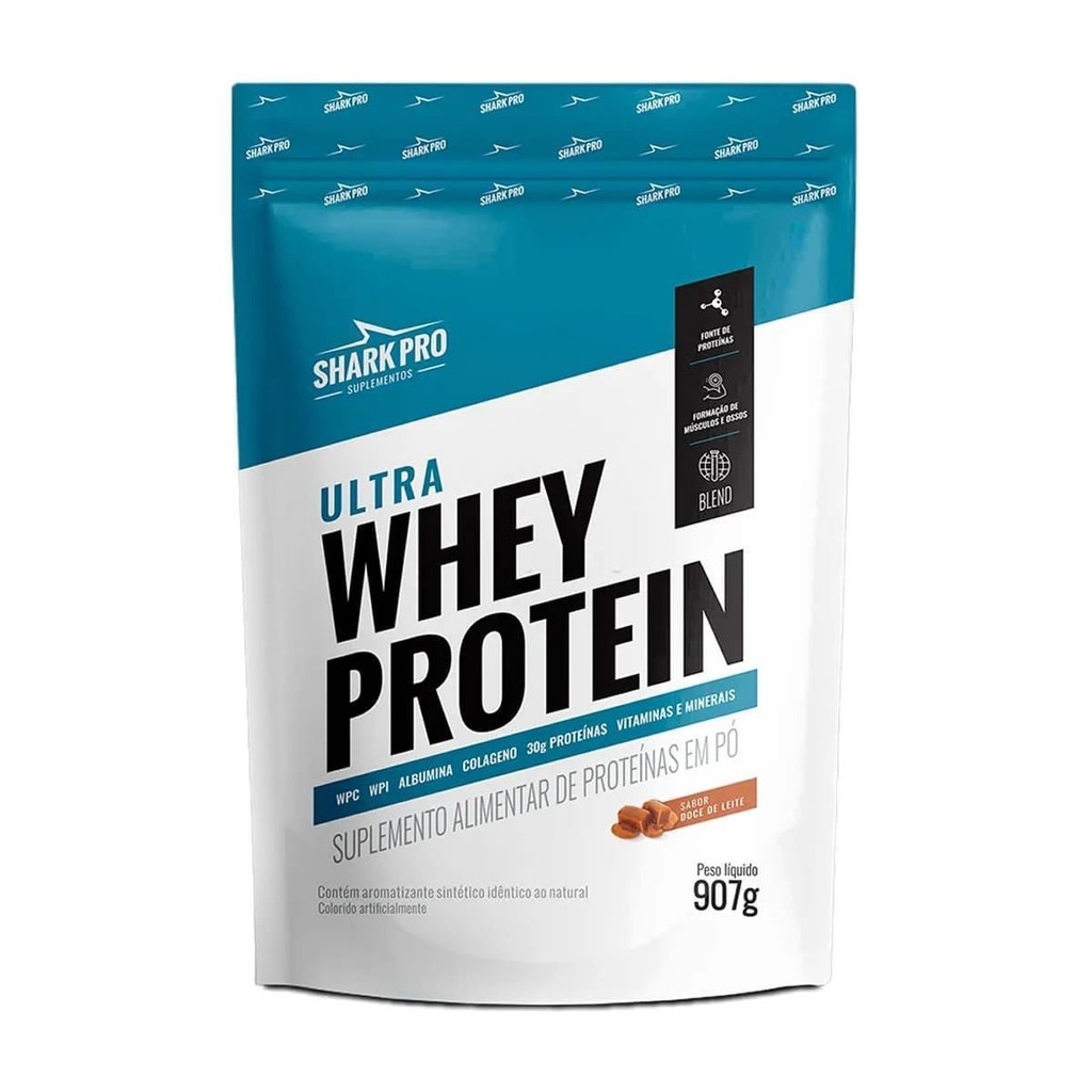 Ultra Whey Protein - 907g Refil Doce de Leite - Shark Pro